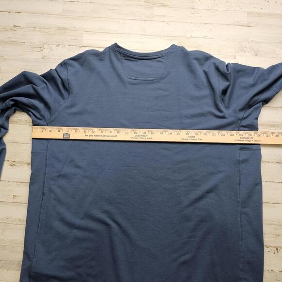 North Face Long Sleeve Base Layer Shirt Men's XXL Blue Baselayer Cotton Blend - Picture 5 of 5